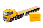 Preview: IMC Models 33-0124 AC 700-9 Support Combination Mercedes-Benz Actros GigaSpace 8x4 with Nooteboom 6 axle ballasttrailer and 10ft container