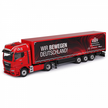 Conrad ZY.CO802-4302 MAN TGX GX 18.580 box semi-trailer “Wir bewegen Deutschland”