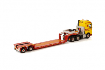 WSI Models 01-3754 KLOMP TRANSPORT ZWOLLE; VOLVO FH4 GLOBETROTTER 6X2 TWIN STEER LOW LOADER EURO - 2 AXLE