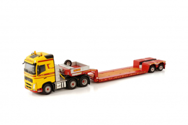 WSI Models 01-3754 KLOMP TRANSPORT ZWOLLE; VOLVO FH4 GLOBETROTTER 6X2 TWIN STEER LOW LOADER EURO - 2 AXLE