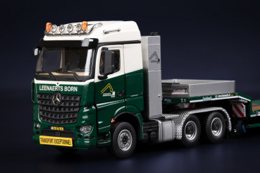 IMC Models 32-0113 Leenaerts Born MERCEDES-BENZ AROCS STREAMSPACE 6X4 WITH NOOTEBOOM MCOS SEMI LOW LOADER 4-AXLE WITH RAMPS
