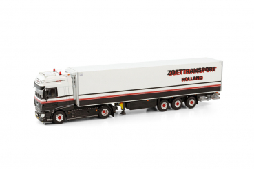 WSI Models 01-4008 PETER ZOET TRANSPORT DAF XF SUPER SPACE CAB MY2017 4X2 REEFER TRAILER - 3 AXLE