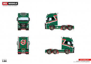 WSI Models 01-4564 SOLAM VOLVO FH5 GLOBETROTTER XL 6X2 TWIN STEER