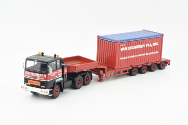Tekno Models 410298 VAN SEUMEREN FORD TRANSCONTINENTAL WITH LOWLOADER + CONTAINER