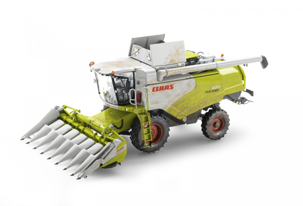Wiking 0001708660 Claas Tucano 570 combine harvester with Conspeed 8-75 corn header "dirty"