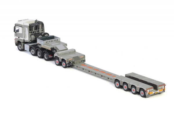 WSI Models 01-3214 Affolter MERCEDES-BENZ AROCS MP4 2.300 STREAM SPACE 8X6 LOW LOADER | EURO - 4 AXLE | DOLLY - 2 AXLE