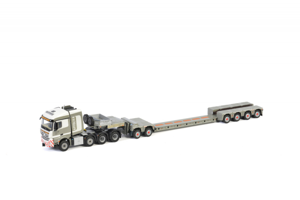 WSI Models 01-3214 Affolter MERCEDES-BENZ AROCS MP4 2.300 STREAM SPACE 8X6 LOW LOADER | EURO - 4 AXLE | DOLLY - 2 AXLE