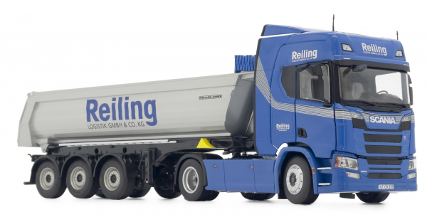MarGe Models CS-Reiling-2022-01 Set aus Scania und Meiller Auflieger im Reiling Design