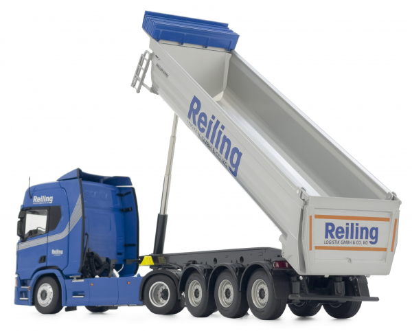 MarGe Models CS-Reiling-2022-01 Set of Scania and Meiller trailer in Reiling design