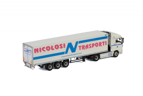 WSI Models 01-2907 Nicolosi Trasporti MAN TGX XLX EURO6 4X2 REEFER TRAILER - 3 AXLE