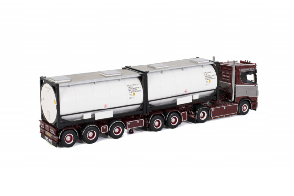 WSI Models 01-3607 ROLING SCANIA S NORMAL | CS20N 4X2 2CONNECT COMBI TRAILER 2+3 AXLE | 2X 20 FT CONTAINER - 5 AXLE