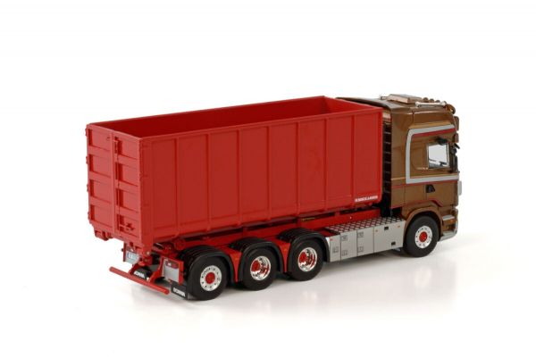 WSI Models 01-3818 TONERUD SCANIA R6 TOPLINE 8X4 RIGED TRUCK WITH HOOKLIFT SYSTEM + CONTAINER 40M3